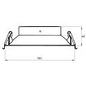 Rutec Projekt LED Einbaustrahler CORU-80, IP20, rund, schwenkbar 15°, exkl. Leuchtmittel / Fassung / BG, Alu-Druckguss, schwarz
