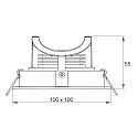 Rutec Projekt LED Einbaustrahler RINCA COB, IP20, rund, 350mA, 8W 2700K 694lm 25°, CRI >90, schwenkbar, drehbar, eisen gebürstet