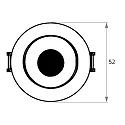 recessed spotlight MENTE COB LIGHTPOINT 350MA round, swivelling, current constant IP20, white matt
