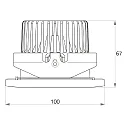 LED Einbaustrahler CALINA COB 35°, 13W, 3000K, IP54, CRI90, 350mA, starr, rund, weiß