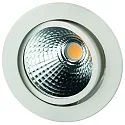 LED Einbaustrahler GLIN COB, IP40, rund, Ø 11.6cm, 500mA, 20W 3000K 1968lm 24°, schwenkbar, exkl. BG, weiß