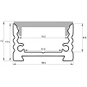Rutec Projekt U profile UP18/12 / 2M, anodised aluminium