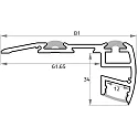 Rutec Projekt Stufenprofil SP81/36, Indirekt, für LED Strips bis 1.1cm Breite, Aluminium eloxiert, 200cm