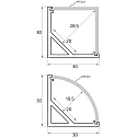 Rutec Projekt Eckprofil EP30/30, für LED Strips bis 2.0cm Breite, Aluminium eloxiert, 200cm