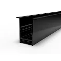Kragenprofil TKP25/42, tief, rückversetzt, für LED Strips bis 2.22cm Breite, Aluminium eloxiert, 200cm, schwarz