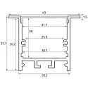 collar profile TKP35/35 / 2M low, anodised aluminium