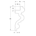 Rutec Projekt Voutenleiste 8,3x3,4 Stuck PU-Schaum-Leiste, 200cm
