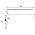 Rutec Projekt corner connector SOCKET PROFILE PFG401 corner inside, silver