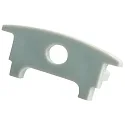 end cap COLLAR PROFILE FLAT flat, with cable hole, grey