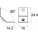Rutec Projekt Montageklammer für 45° Eckprofil (RUP-PFH351) / VARDAflex Platin LED Strips