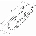 Rutec Projekt profile connector VARDAFLEX PLATIN PIKO, stainless steel