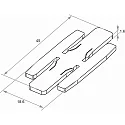 Rutec Projekt profile connector VARDAFLEX PLATIN SVQ/TVQ, stainless steel