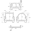 Rutec Projekt U profile FLAT 23/12 - 2M flat, anodised aluminium