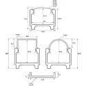 Rutec Projekt U-Profil 23/18, hoch, für Strip bis 1.82cm Breite, Aluminium eloxiert, 200cm