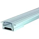 Kragenprofil Alu Profi 23/12K, flach, für Strip bis 1.82cm Breite, Aluminium eloxiert, 200cm