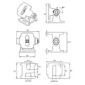 Rutec Projekt mounting accessories PROFILE MOUNTING JOINT 90° - 2M adjustable, silver