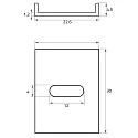 Rutec Projekt mounting bracket PFH405/8 / PFH415/8 / PFH455, aluminium