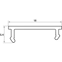 Rutec Projekt accessories profile cover PFH405/8 / PFH415/8 / PFH425 / PFH435 / PFH455 - FROSTED 2M flush, white matt 200cm