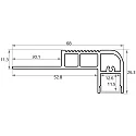 Rutec Projekt Stufenprofil Indirekt SP68/26, Aluminium, für Strip bis 1.22cm Breite, Aluminium eloxiert, 200cm