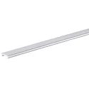 Zubehör für Alu-Kleiderstangenprofil KSP18/34 - Abdeckung, bündig, flach, opal, Polycarbonat (PC), 200cm