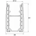 Rutec Projekt in-ground profile PLATIN INGROUND 3D / BENDABLE - INOX  vertacal, horizontal, bendable, stainless steel