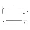 Rutec Projekt LED Kontstantstrom-Konverter, IP20, 100-240V AC / sek. 700mA, 3-12V, 3-34V, 3-18W, Aktiv PFC, schaltbar