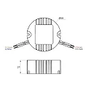 Rutec Projekt LED driver 700MA / 6-12W round, with open cable, current constant, dimmable, blue