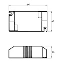 Rutec Projekt LED Kontstantstrom-Konverter, IP20, 100-240V AC / sek. 350mA, 3-36V, 1-8W, schaltbar