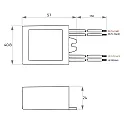 Rutec Projekt LED Kontstantstrom-Konverter, IP64, 95-295V AC / sek. 600mA, 3-11V, 1.8-6.6W, Aktiv PFC, schaltbar