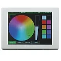 LCD RGB DMX Aufbau-Touchscreen, für UP-Dosen, RGB(W) / RGBA / 1-farbig, inkl. weißem Rahmen