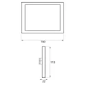 Rutec Projekt LCD RGB DMX Aufbau-Touchscreen, für UP-Dosen, RGB(W) / RGBA / 1-farbig, inkl. weißem Rahmen