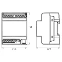 Rutec Projekt dimmer KNX ACTOR / SERIES INSTALLATION voltage constant, 4 channel, KNX controllable, blue