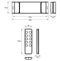 Rutec Projekt LED Funk-Controller, IP20, 12V/24V, 240W/480W, mit Fernbedienung + Wandhalter, 30 Meter, 1-farbig, 2 Szenen