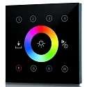 touch panel AC-DALI / 4 ZONES RGBW 4 channel, RGBW, digital DALI dimming output, black