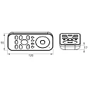Rutec Projekt Funkhandsender 1-Kanal Einf. 4 ZONEN, IP20, für 1-farbige LED Strips