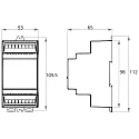 Rutec Projekt DALI dimmer OLED DALI-2 PUSH DIM DT8 / DC / 12+24V / SLAVE PWM 4 channel, blue