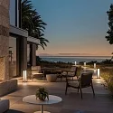 SIGOR LED Akku-Solar-Stehleuchte KLEWE RADIA MOON MAXI, IP65, 50cm, mit Sensor, 2.2W 3000K 152lm, 3-step dimmbar, graphitgrau