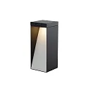 LED Akku-Solar-Stehleuchte KLEWE MILIO SIDE, IP65, mit Sensor, 1-seitig, 2.2W 3000K 117lm 120°, 3-step dimmbar, graphitgrau