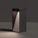 SIGOR LED Akku-Solar-Stehleuchte KLEWE MILIO SIDE, IP65, mit Sensor, 1-seitig, 2.2W 3000K 117lm 120°, 3-step dimmbar, graphitgrau