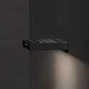 SIGOR LED Akku-Solar-Wandleuchte KLEWE ALA WALL, IP65, mit Sensor, 2.2W 3000K 202lm, 3-step dimmbar, graphitgrau