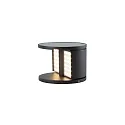 LED Akku-Solar-Bodenstrahler KLEWE SWING, IP65, mit Sensor, 3W 3000K 160lm, 3-step dimmbar, graphitgrau 