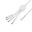LUXI LINK 4-fach Verteilerkabel für parallelen Anschluss von max. 4 Lichtschienen, Länge 50cm, Weiß