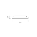 SIGOR Aufbauleuchte Shine 220mm weiß Ra90 Dim 8/10/15W 3000/4000K IP20 110° 800/900/1350lm