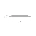 SIGOR Aufbauleuchte Shine 300mm weiß Ra90 Dim 10/18/24W 3000/4000K IP20 110° 1000/1800/2300lm