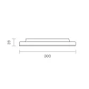 SIGOR LED Aufbauleuchte SHINE, 300mm, 110°, 10/18/24W, 3000/4000K, 1000/1800/2300lm, Ra90, DALI, IP20, weiß