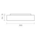 SIGOR LED Aufbauleuchte DISC Ø 32 cm, 120°, 10/18/24W, 3000/4000K, IP20, Ra90, weiß