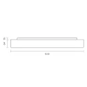 SIGOR LED Aufbauleuchte DISC Ø 60 cm, 120°, 38/55W, 3000/4000K, IP20, Ra90, schwarz