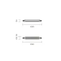 SIGOR LED Feuchtraumleuchte TRICOLOUR 60 cm 3-CCT 120°, 18W, 3000/4000/5700K, 2100lm, IP65, Ra80 weiß