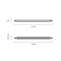 SIGOR LED Feuchtraumleuchte TRICOLOUR 120 cm 3-CCT 120°, 33W, 3000/4000/5700K, 4000lm, IP65, Ra80, weiß