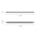 SIGOR LED Feuchtraumleuchte TRICOLOUR 150 cm 3-CCT 120°, 46W, 3000/4000/5700K, 6000lm, IP65, Ra80, weiß